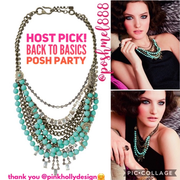 Stella & Dot | Turquoise Crystal & Black Cupchain Marches NEW StatementN… - Picture 5 of 11
